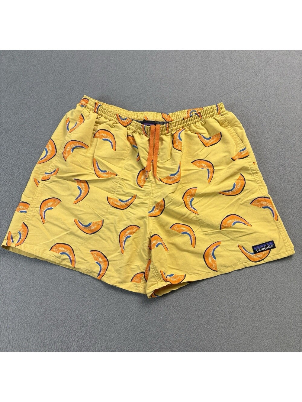 Patagonia Baggies Melon Print Board Shorts Size Medium 4.5 in. Inseam